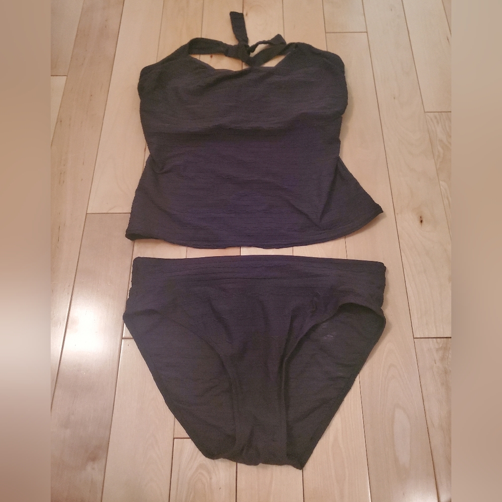 Freya Black Tankini Set 32FF M Bottom